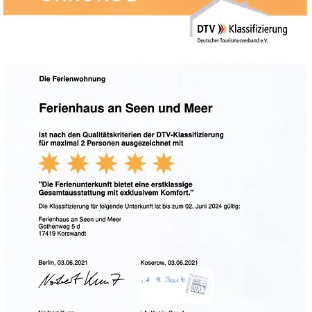 5 Sterne Haus Sonne In Ferienhaus Korswandt